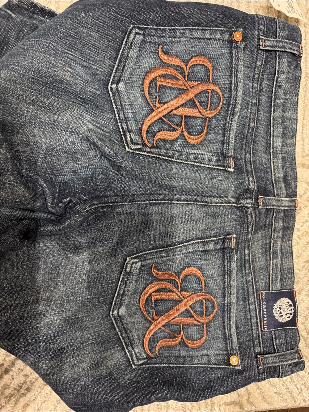 Women’s Dark Blue rock and republic  Pocket Jeans